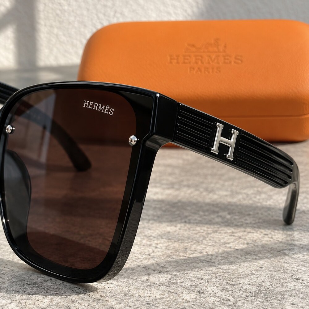 Hermes Black Silver H Sunglasses - Picture 4 of 6
